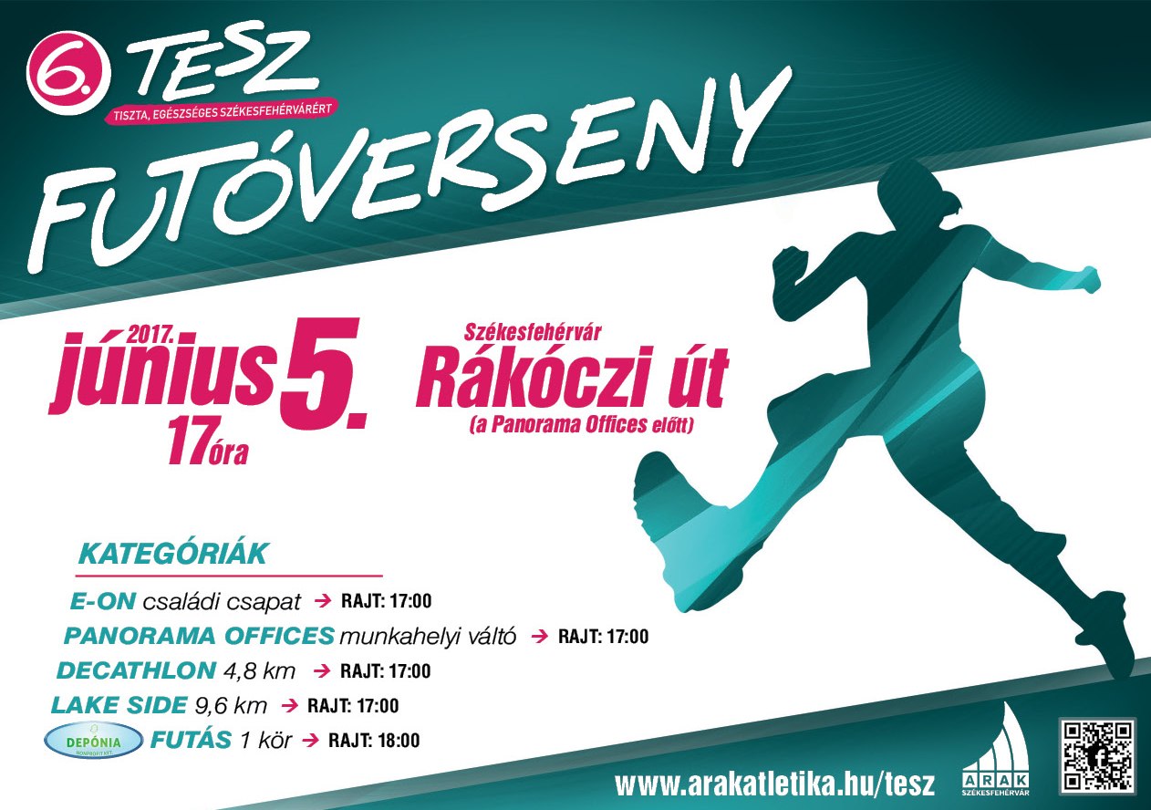 Június 5-én hatodszor is TESZ futás lesz Székesfehérváron